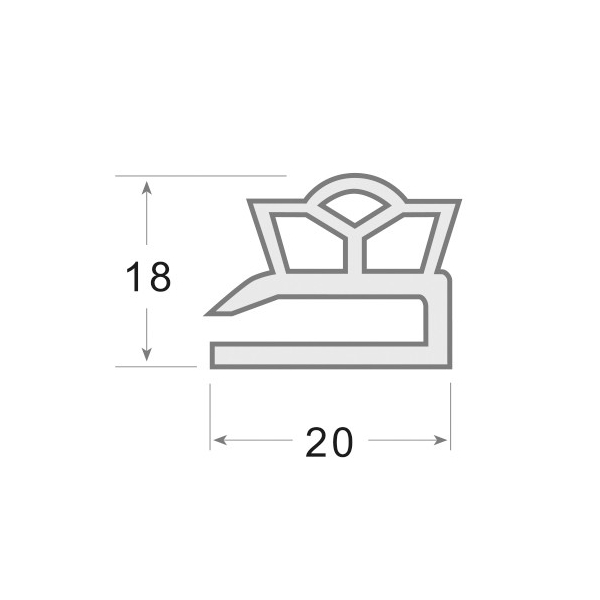 Burlete UR-104, pvc blando...