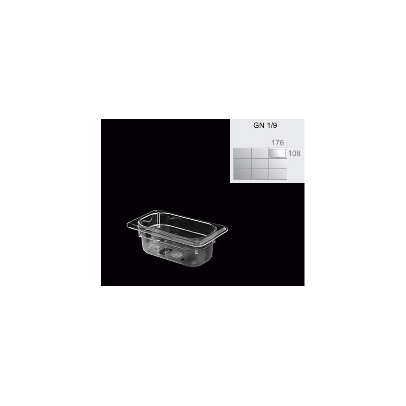 GNC-1/9 - Bandejas de policarbonato en medidas GASTRONORM de 176 x 108 mm