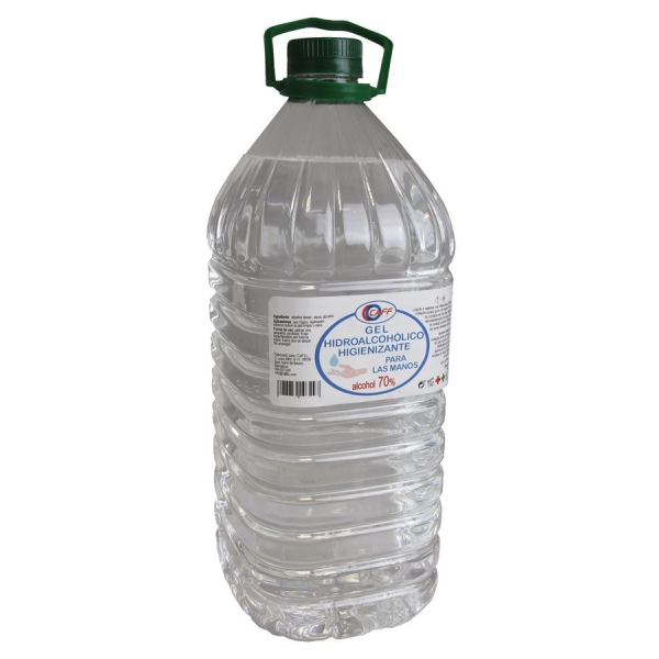 Garrafa de 5 litros de gel hidroalcohólico