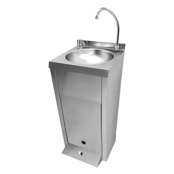 Lavamanos Industrial de Pie INOX con Dosificador de Jabón