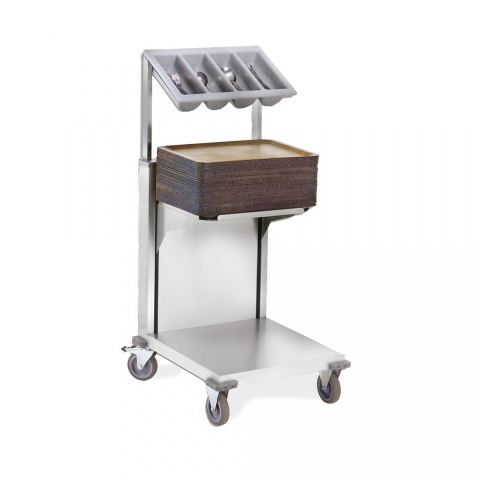 Carro dispensador de bandejas y cubiertos Carro dispensador de bandejas y cubiertos