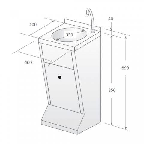Lavamanos Industriales de Pie