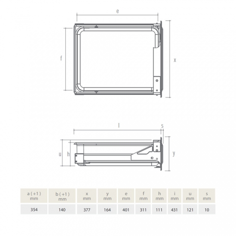 Medidas Cajones INOX con cerradura