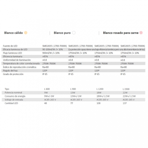 Información Tubo LED T8