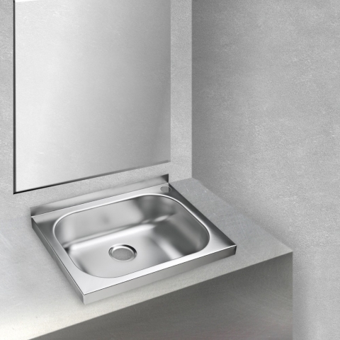 Lavamanos rectangular acero inox