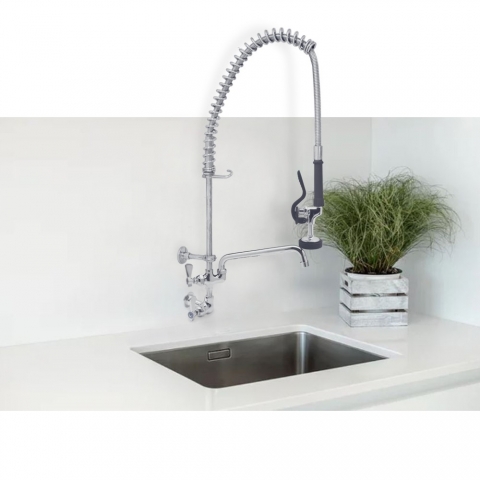 medias Al borde Contable Grifo Pescadería con Piña Ducha Rociadora TSP-8 | Hostelparts