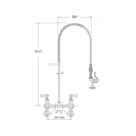 Medidas Grifo Manguera Cocina Industrial