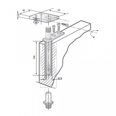 Medidas Bisagra Nevera TRS-2