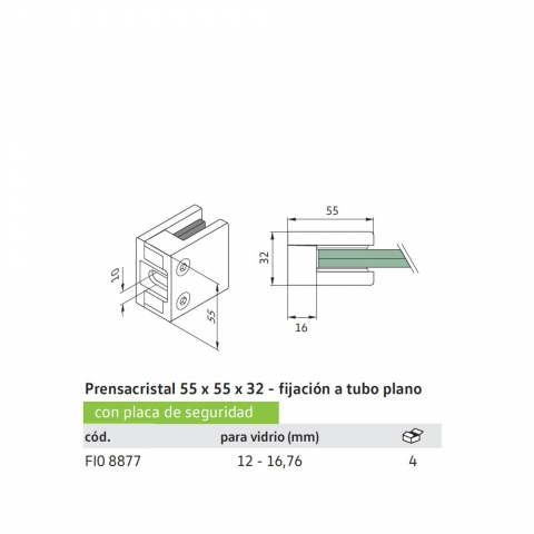 Medidas Pinza Cristal