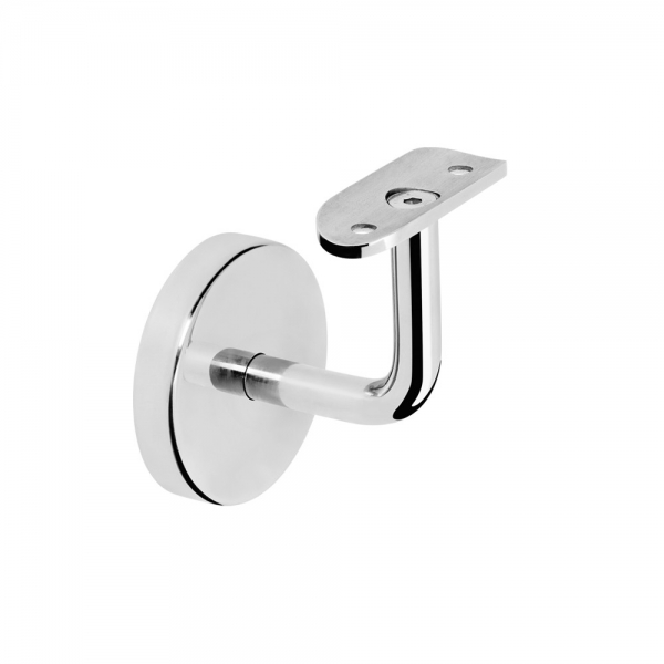 Soporte para pasamanos de tubo plano fijación a pared 65x65mm