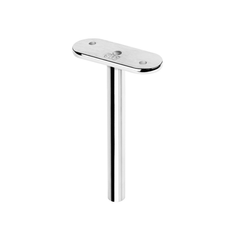 Soporte pasamanos vertical para tubo plano