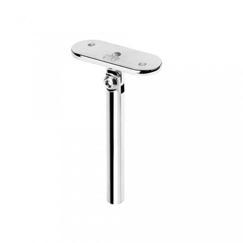 Soporte vertical regulable para pasamanos plano Soporte vertical regulable para pasamanos plano