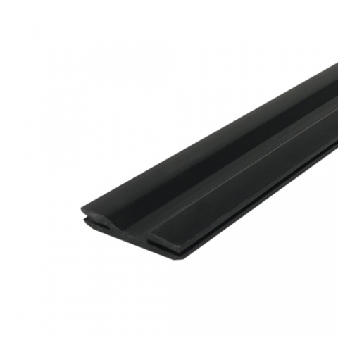 Perfil Plano de PVC Negro