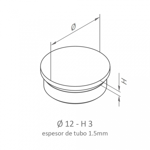 Tapa para Tubo Redondo