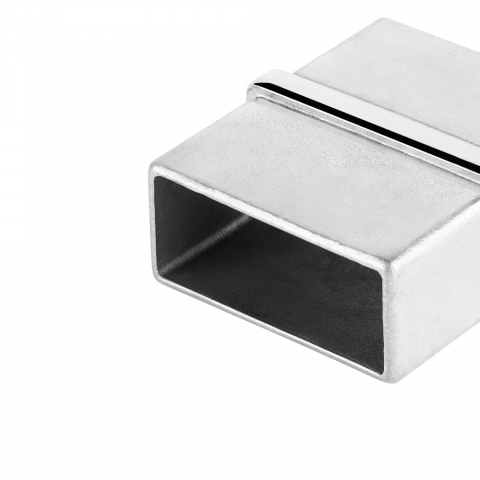 Conector tubo rectangular inox