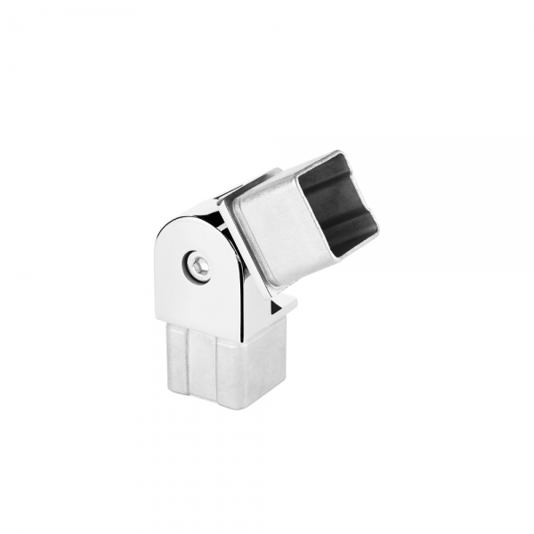 Conector regulable para pasamanos de tubo cuadrado