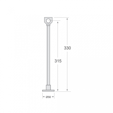 Medidas Soporte Grifo Industrial a Pared