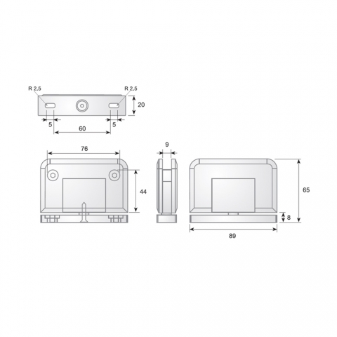 Plano Bisagra Cristal