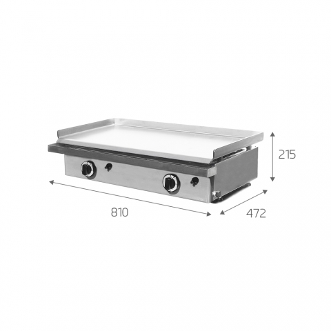 Medidas Plancha a Gas Profesional