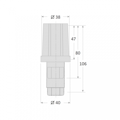 Medidas Pata extensible acero inoxidable para tubo
