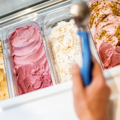 Lavaporcionador para helados profesional