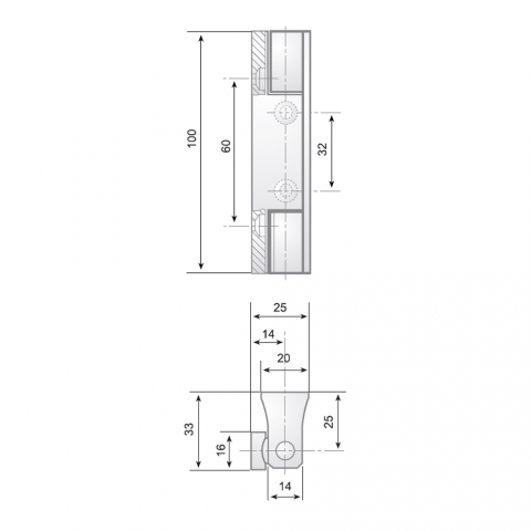 Medidas Bisagra para Puerta Mueble Frigorífico