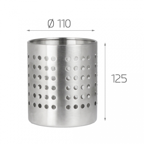 Medidas Contenedor de Cubiertos para Hostelería Acero INOX E-3