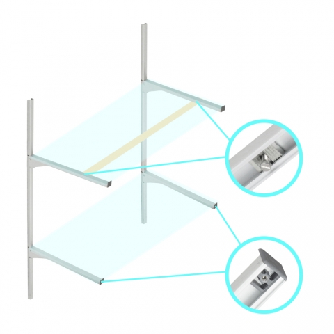 Soporte Estantería Modular Pared