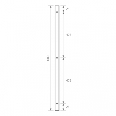 Medidas Perfil Cremallera Estantería Modular de Pared