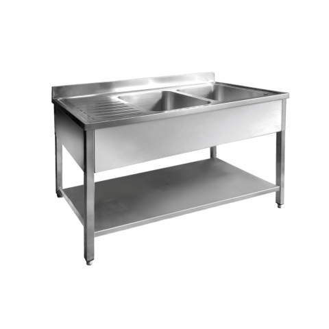 Mueble fregadero dos senos de Acero INOX Mueble fregadero dos senos de Acero INOX