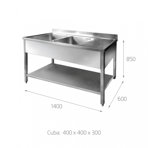 Fregadero 2 senos INOX