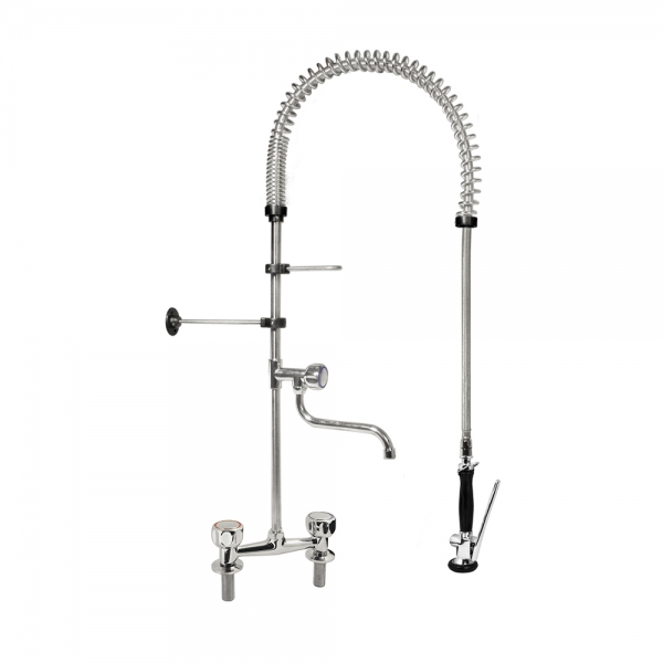 Equipo de ducha con pomo 2 aguas latón cromo