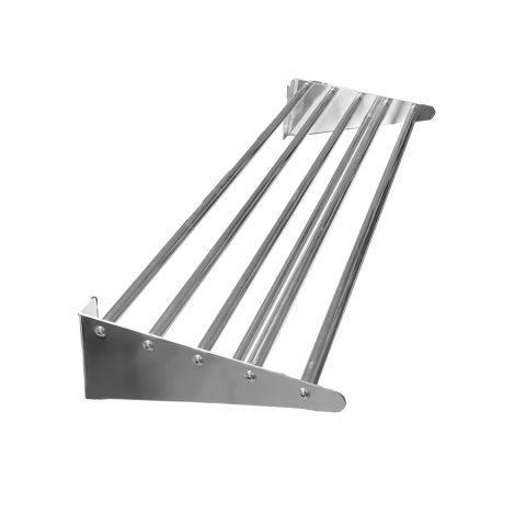 Estante de pared con tubos de acero inoxidable Estante de pared con tubos de acero inoxidable