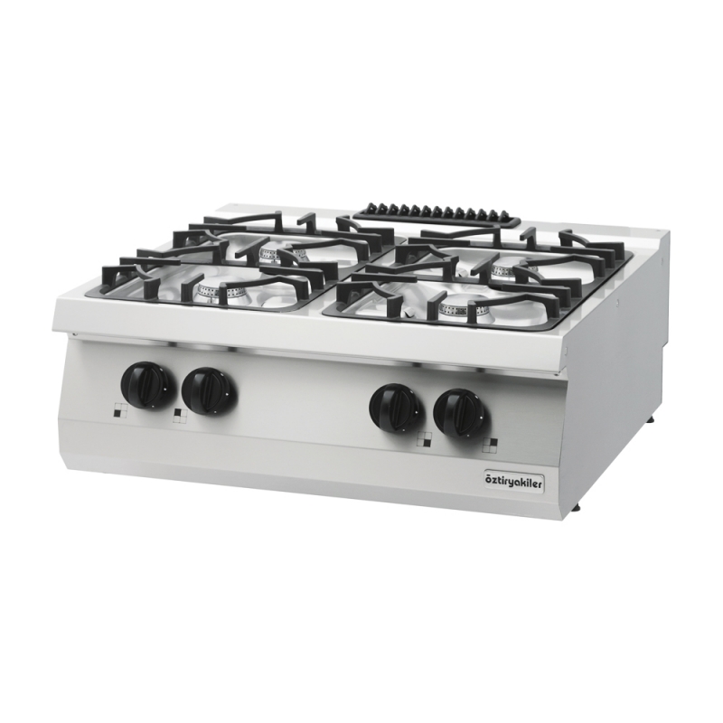 Cocina Gas Sobremesa Industrial de 4 fuegos