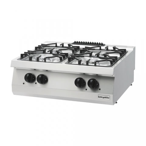 Cocina Gas Sobremesa Industrial de 4 fuegos