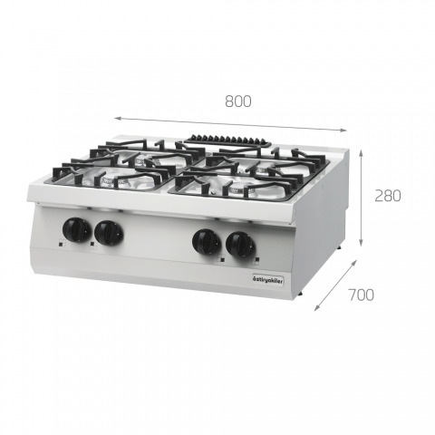 Cocina Sobremesa Hostelería a Gas