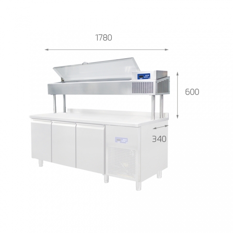 Medidas Estante Sobremesa para Ingredientes