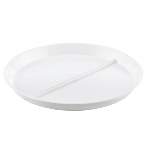 Plato con 2 compartimentos de policarbonato