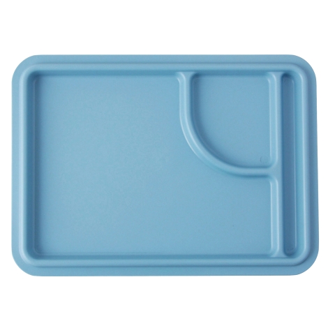 Bandeja rectangular de tres compartimentos