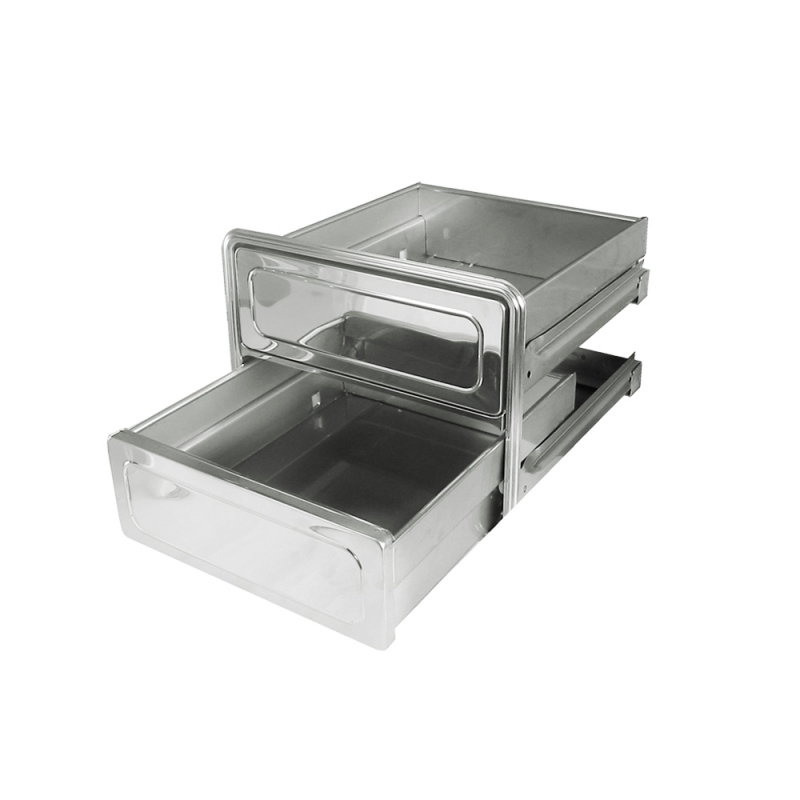 Cajón INOX Doble para Mueble de Cocina Profesional