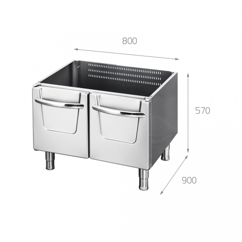 Soporte con Puertas Acero INOX