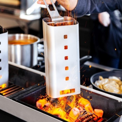 Barbacoa Doble Parrilla Sobremesa