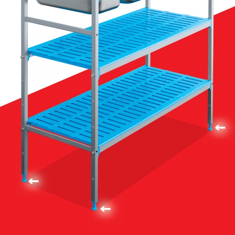 Pata para estanterías modulares de Cámara