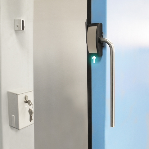 Carcasa para maneta puerta corredera industrial colocacion