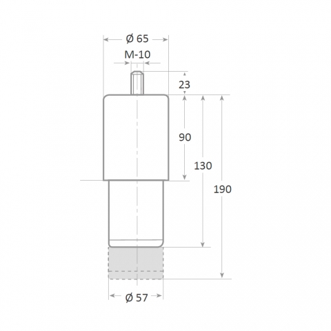 Medidas Pata regulable INOX para muebles de cocina industrial