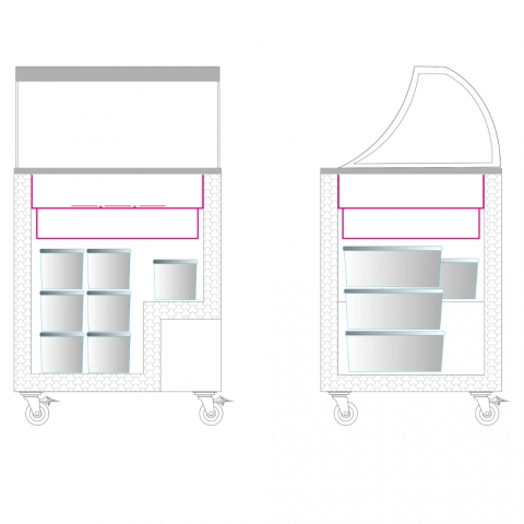 Heladera Pequeña con Mostrador