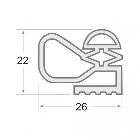 Medidas Burlete para Puerta de Mueble Frigorífico IBF-109
