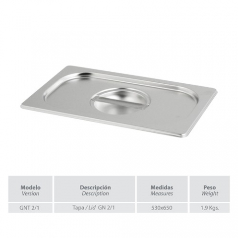 Tapa para bandejas GASTRONORM
