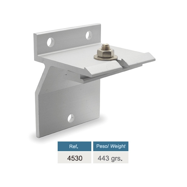 Soporte fijación lateral de pared para corredera.