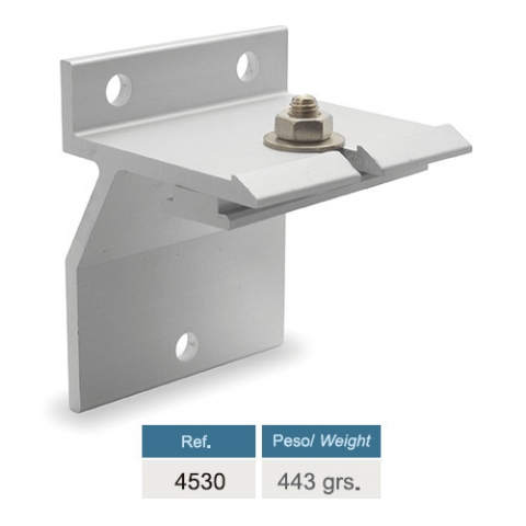 Soporte fijación lateral de pared para corredera. Soporte fijación lateral de pared para corredera.